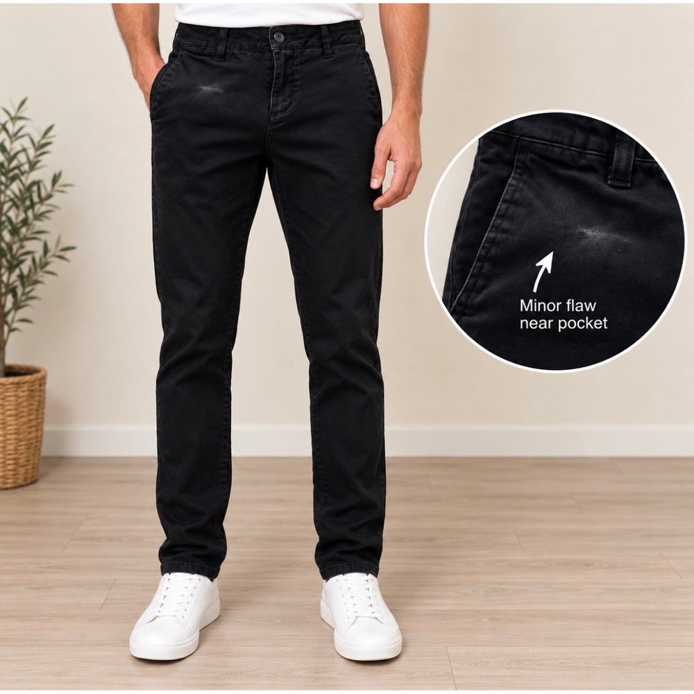 RSQ Jeans Slim Pants Mens 29x32 Black Fair Condition Casual Stretch Chino